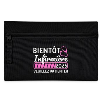 Bientôt Infirmière 2025 Cadeau Future Infirmière - Trousse - noir - Devant