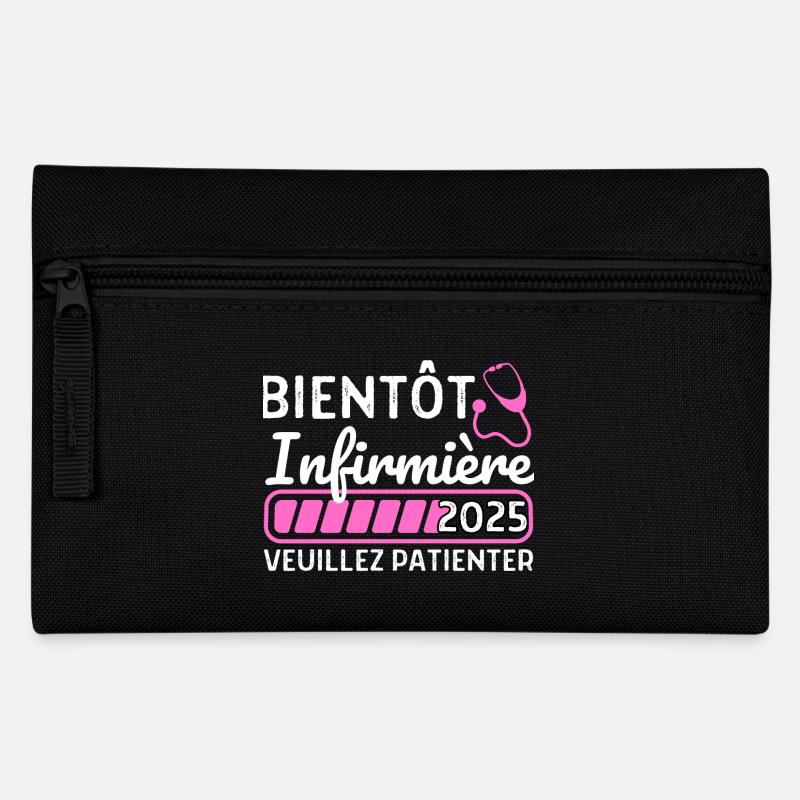 Bientôt Infirmière 2025 Cadeau Future Infirmière - Trousse - noir