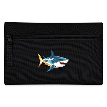 Hai Vektor Kunst mit lebendiger Farbillustration - Federtasche - Schwarz - Vorne