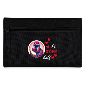Otter Half Love Gift - Pencil Case - black - Front