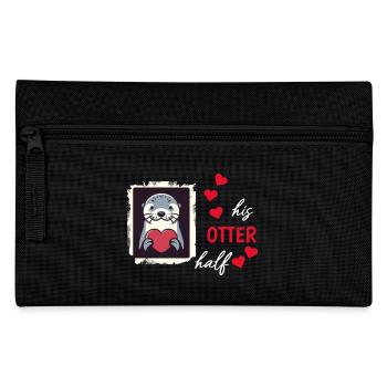 Otter Half Love Gift - Pencil Case - black - Front