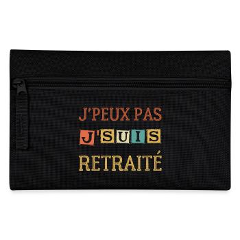 I Can't Humor T-Shirt I'm Retired - Pencil Case - black - Front