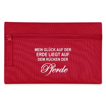 My happiness at first lies on the back of the horses - Pencil Case - red - Front