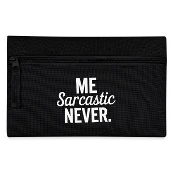 Me Sarcastic Never 9 - Federtasche - Schwarz - Vorne