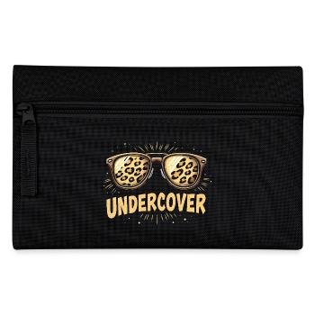 Undercover Speech - Lustiges Kostüm mit Sonnenbril - Federtasche - Schwarz - Vorne