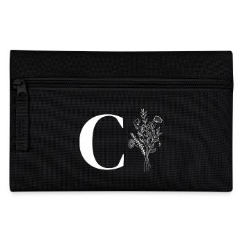 Lette c minimalistische Blumen - Federtasche - Schwarz - Vorne