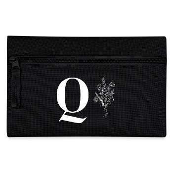Minimalist flower lette - Pencil Case - black - Front