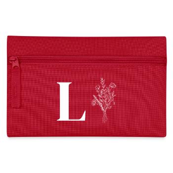 Minimalistische Blumen - Federtasche - Rot - Vorne