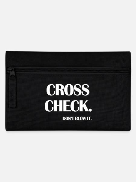 Cross Check Don't Blow It Funny Quote Flight - Federtasche - Schwarz