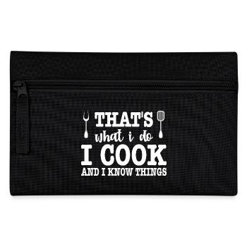 That's What I Do I Cook - Funny BBQ Gifts - Pencil Case - black - Front