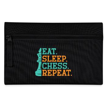 Chess King Geschenk Schach Sport Schachmeister - Federtasche - Schwarz - Vorne