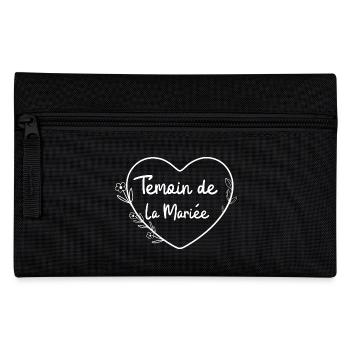Bride's Witness Floral Heart - Pencil Case - black - Front