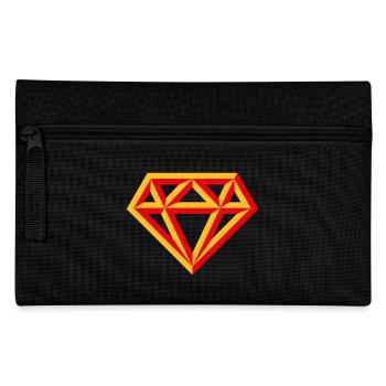 Diamant (pierre précieuse symbole brillant / Outl. Rouge 2C) - Trousse - noir - Devant