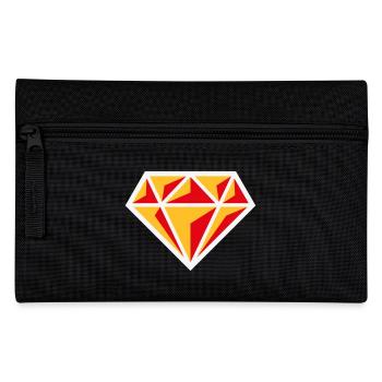 Diamant (Symbole Brillant de Pierre Précieuse / NEG Rouge 3C) - Trousse - noir - Devant