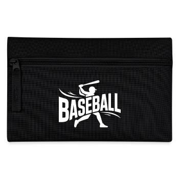 Baseball - Logo sportif cool - Trousse - noir - Devant