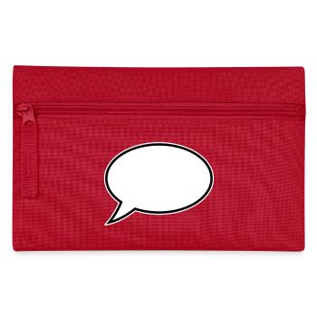 Sprechblase Design - Federtasche - Rot - Vorne