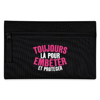 Toujours Là Pour Embêter et Protéger Cadeau Frère - Trousse - noir - Devant
