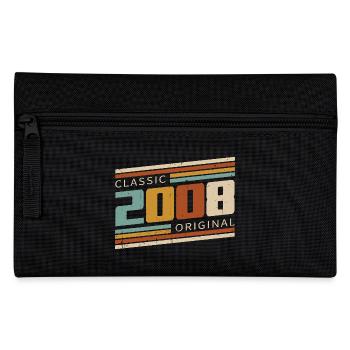 Original 2008 Vintage Vintage Birthday Retro - Pencil Case - black - Front