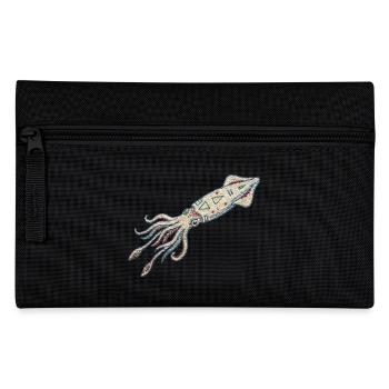 Embroidered squid – sea design (printed) - Pencil Case - black - Front
