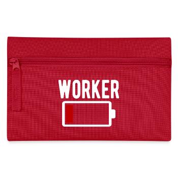 Ouvrier Ouvrier Batterie faible, drôle - Trousse - rouge - Devant