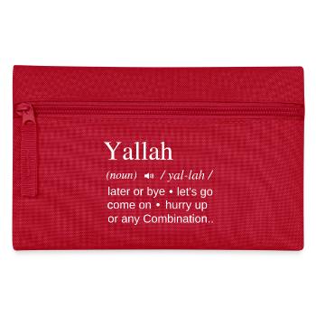 Yallah Arabic defenition - Pencil Case - red - Front