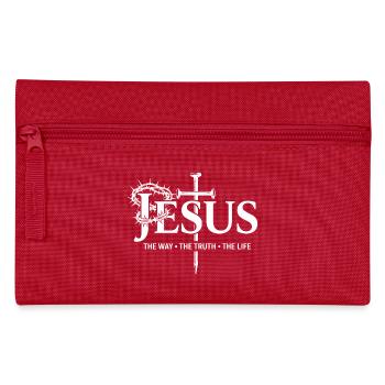 Jesus Cross : La voie de la vérité vivante en Dieu La foi - Trousse - rouge - Devant