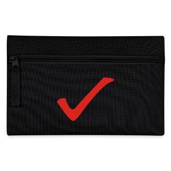 Check - Haken - Federtasche - Schwarz - Vorne