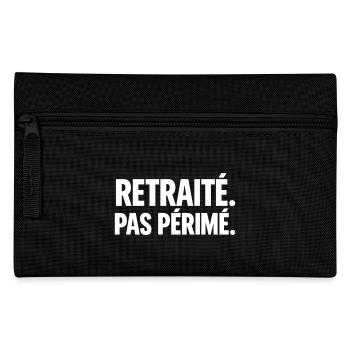 Retraité Cadeau humour départ à la retraite - Trousse - noir - Devant