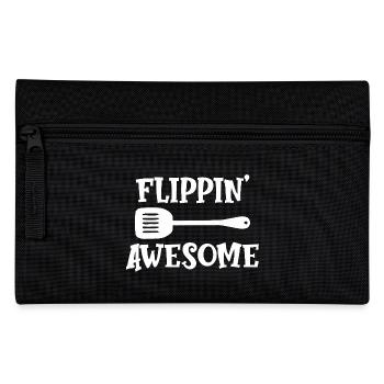 Flippin Awesome- BBQ Season Tshirt - Pencil Case - black - Front