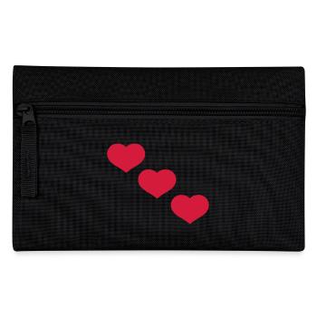 herzen - Federtasche - Schwarz - Vorne
