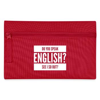 witziger Spruch - Federtasche - Rot - Vorne