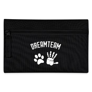 Hund Hunde Labrador Bulldogge Mops Geschenk Liebe - Federtasche - Schwarz - Vorne