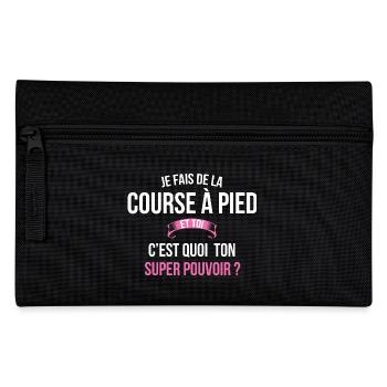 Course à pied super pouvoir femme - Trousse - noir - Devant