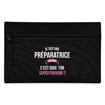 Préparatrice super pouvoir femme - Trousse - noir - Devant