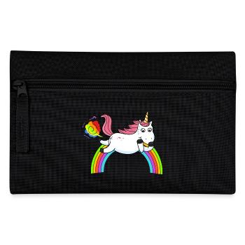Farting Unicorn Rainbow1 - Pencil Case - black - Front