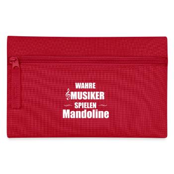 Mandoline Instrument Geschenk - Federtasche - Rot - Vorne
