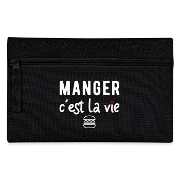 Manger cadeau humour - Trousse - noir - Devant