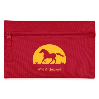 Sunset Horse wild and untamed - Federtasche - Rot - Vorne