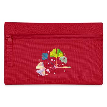 branche d'arbre ginkgo coloré avec des feuilles aux couleurs de l'arc-en-ciel - Trousse - rouge - Devant