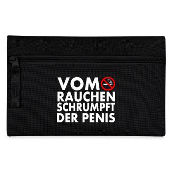 Vom rauchen schrumpft der penis - Federtasche - Schwarz - Vorne