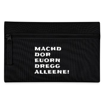 Sächsischer Dialekt Sachsen Spruch - Federtasche - Schwarz - Vorne