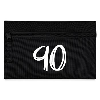 90 JAHRE. 90-JÄHRIGES JUBILÄUM. GEBURTSTAG 90 JAHRE. JAHR - Federtasche - Schwarz - Vorne