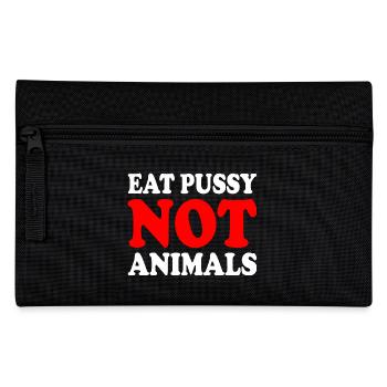 Eat pussy not animals - Federtasche - Schwarz - Vorne
