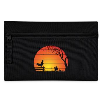 Chickens Sunset - Pencil Case - black - Front