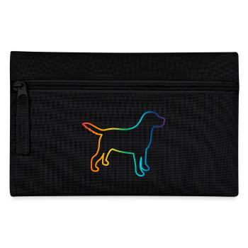 Dog Man Rainbow Colors Dog Love - Pencil Case - black - Front