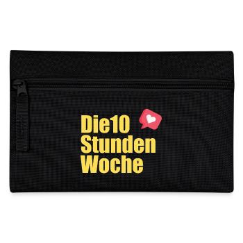 die 10 Stunden Woche Logo - Federtasche - Schwarz - Vorne