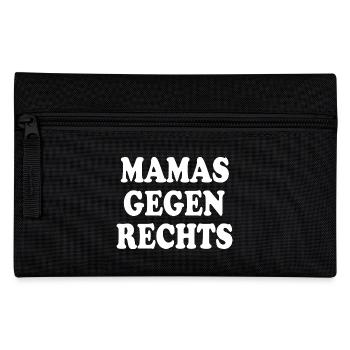 Mamas gegen rechts - Federtasche - Schwarz - Vorne