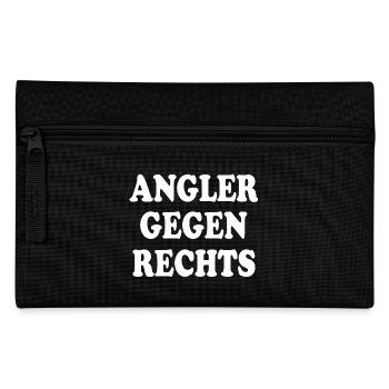 Angler gegen rechts - Federtasche - Schwarz - Vorne