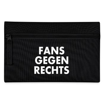 Fans gegen rechts - Federtasche - Schwarz - Vorne