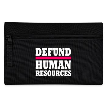 defund human resources - Federtasche - Schwarz - Vorne
